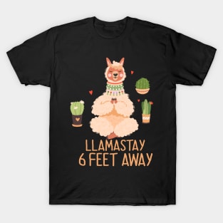 Llamastay 6 Feet Away T-Shirt